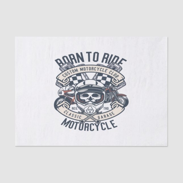 Papier Mousseline Né Pour Ride Motorcycle (Recto)