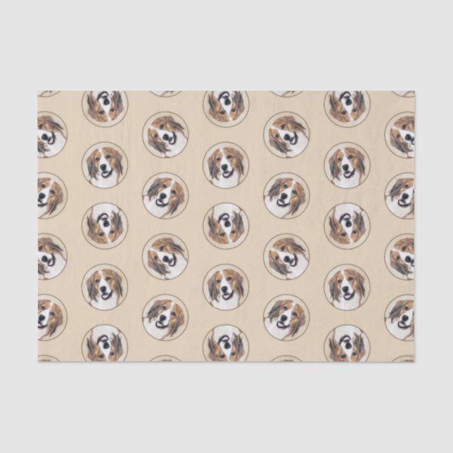 Papier Mousseline Nederlandse Kooikerhondje Peinture Animal Chien Ar (Recto)