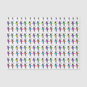 Papier Mousseline Neon Ballerina Ballet Dancer Dance Tissu Cadeau