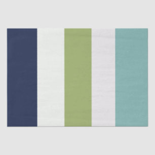 Papier Mousseline Neptune, Coquillages, Green et Navy
