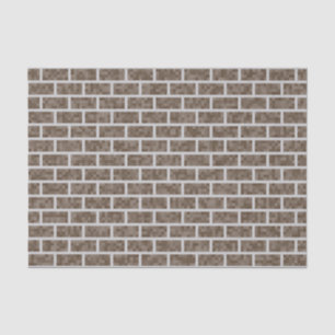 Papier Mousseline Nerdy, Brown, 8 bits Motif de briques d'apparence 