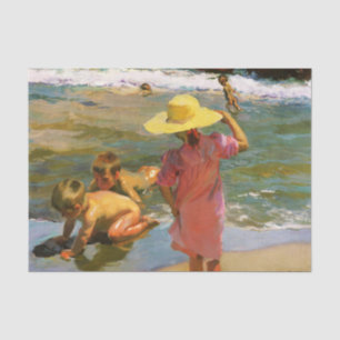 Papier Mousseline Ninos A La Orilla Del Mar par Joaquin Sorolla