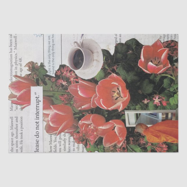 Papier Mousseline N'Interrompez Pas L'Argent Matin Café Thé Heure (Recto)