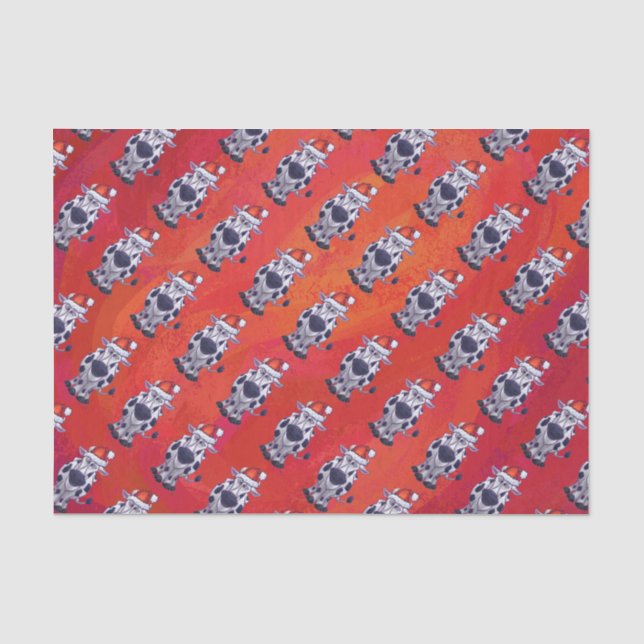 Papier Mousseline Noël à la vache (Recto)