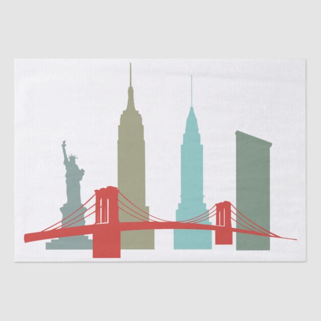 Papier Mousseline Noël à New York (Recto)