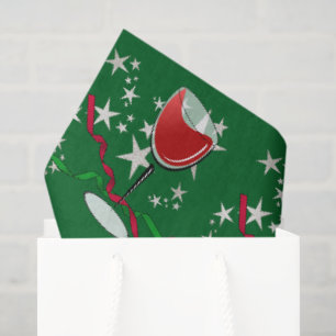 Papier Mousseline Noël au vin rouge