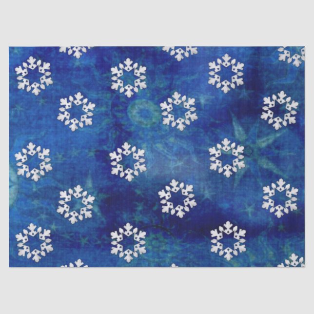 Papier Mousseline Noël aux bougies bleues (Recto)
