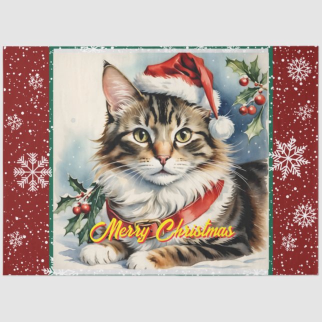 Papier Mousseline Noël Belle collection moderne de vacances (Recto)