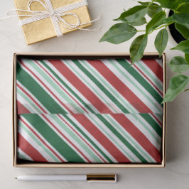 Papier Mousseline Noël bonbons rayures