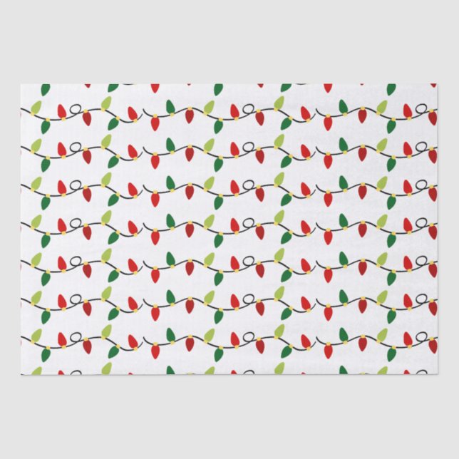 Papier Mousseline Noël Chaîne Lights (Recto)