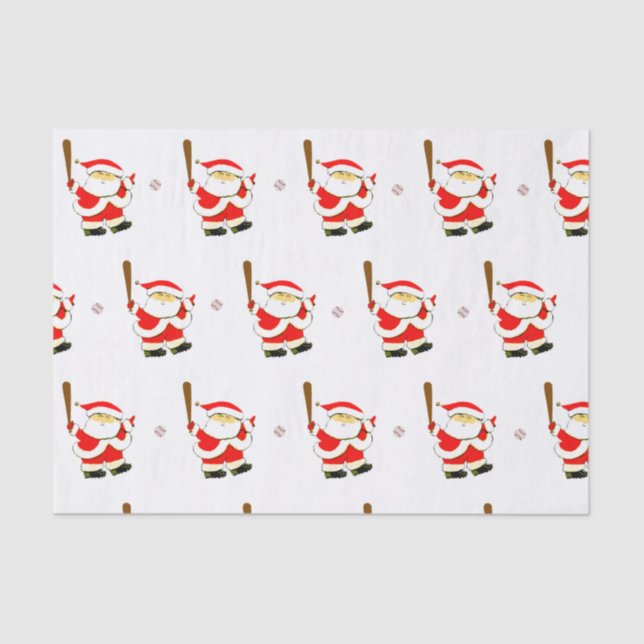 Papier Mousseline Noël de baseball (Recto)