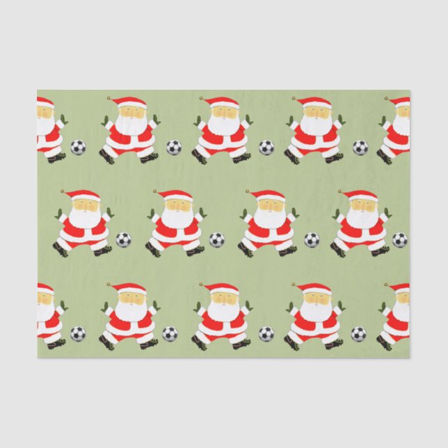 Papier Mousseline Noël de football (Recto)