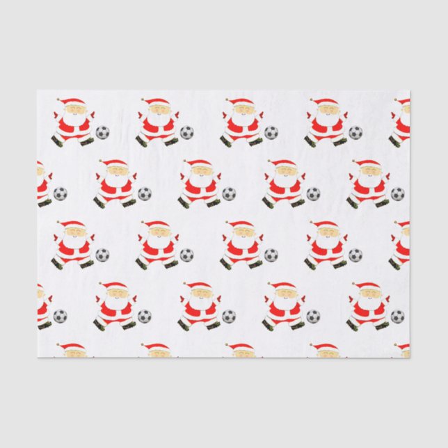 Papier Mousseline Noël de football (Recto)