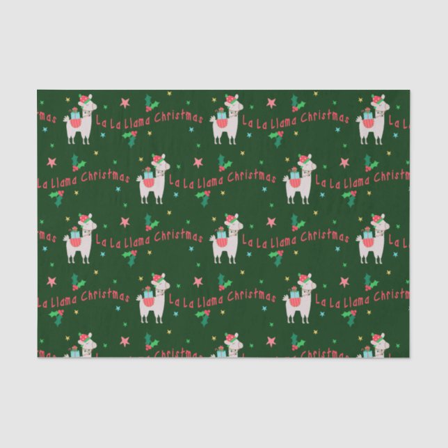 Papier Mousseline Noël de lama de La de La (Recto)