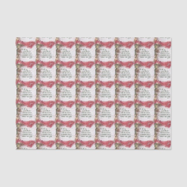 Papier Mousseline Noël de l'écriture KJV (Recto)