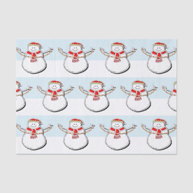 Papier Mousseline Noël de neige (Recto)