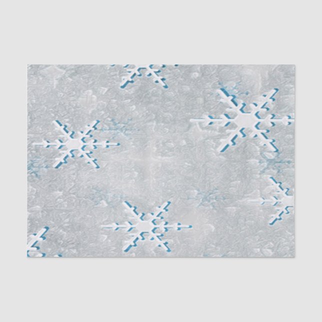 Papier Mousseline Noël des flocons de neige (Recto)