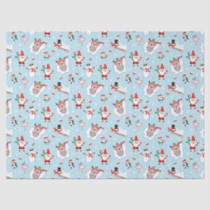 Papier Mousseline Noël des mignons enfants du pôle Nord