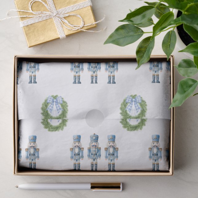 Papier Mousseline Noël des noisettes bleues (Cadeau)