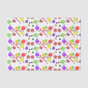 Papier Mousseline Noël des prunes de sucre