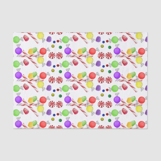 Papier Mousseline Noël des prunes de sucre (Recto)
