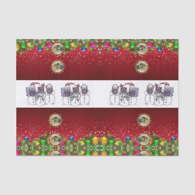Papier Mousseline Noël du papier de tissus (Recto)