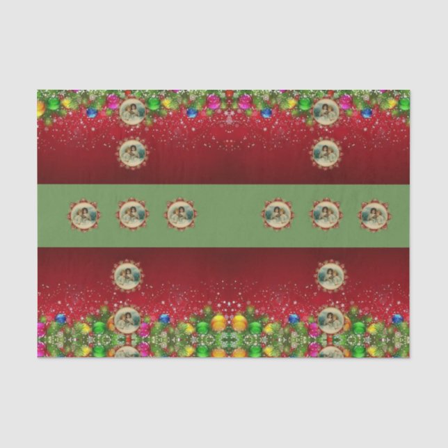 Papier Mousseline Noël du papier de tissus (Recto)