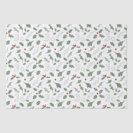 PAPIER MOUSSELINE NOËL ÉLÉGANT HOLLY