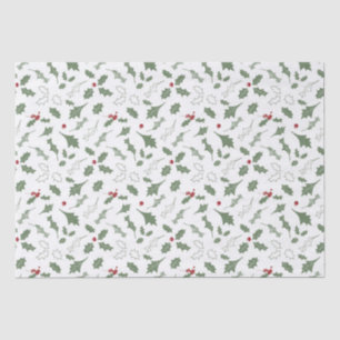 PAPIER MOUSSELINE NOËL ÉLÉGANT HOLLY