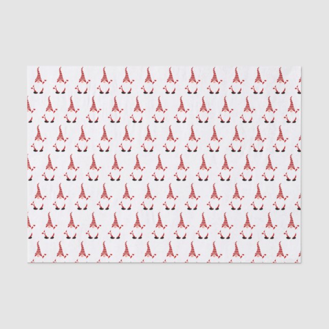 Papier Mousseline Noël elf gnome nain père Noël vacances (Recto)