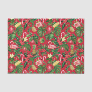 Papier Mousseline Noël en juillet Motif tropical