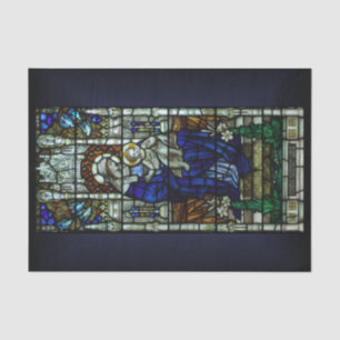 Papier Mousseline Noël en verre souillé de Madonna et d'enfant