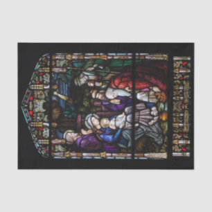 Papier Mousseline Noël en verre souillé de nativité