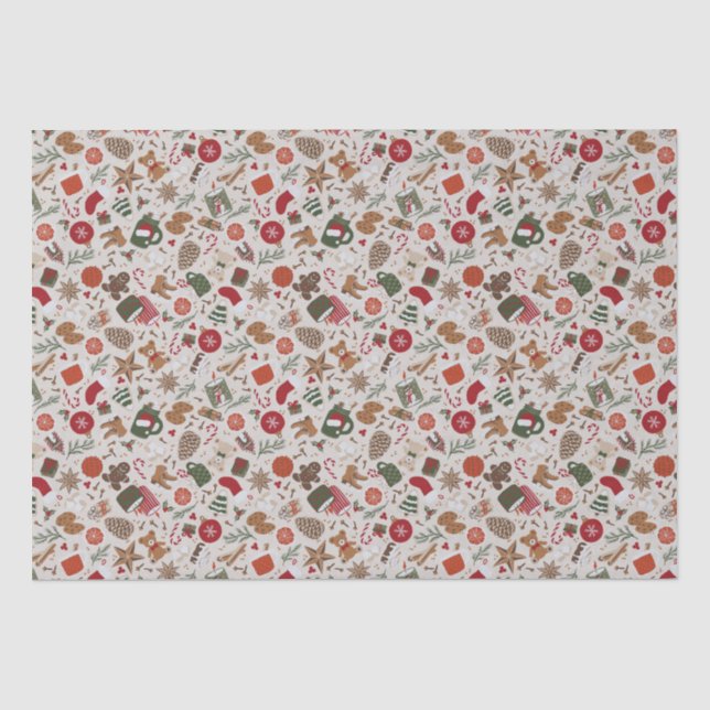 Papier Mousseline Noël et épices (Recto)