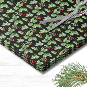 Papier Mousseline Noël Holly Berry