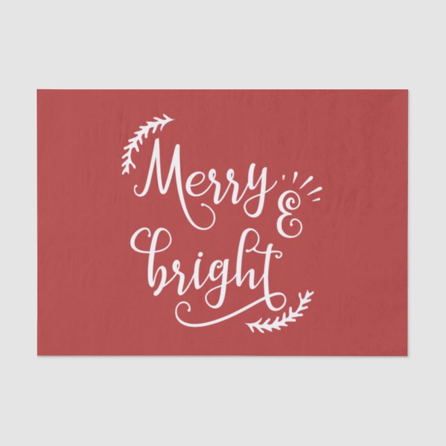 Papier Mousseline Noël joyeux et lumineux (Recto)
