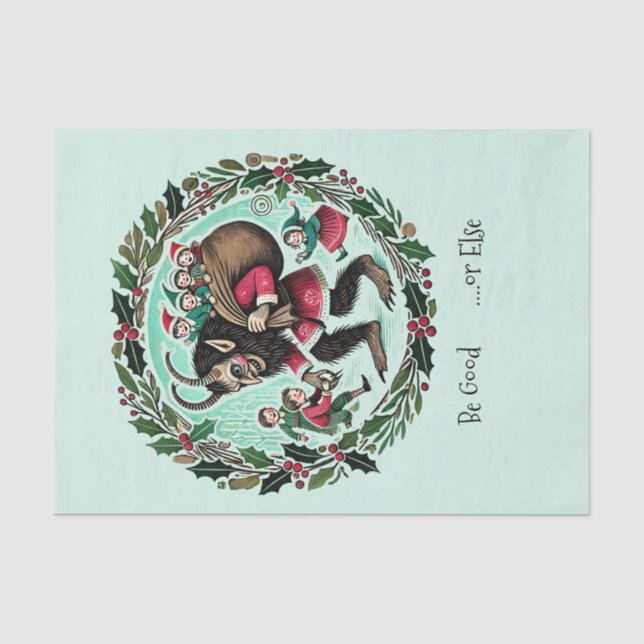 Papier Mousseline Noël Krampus (Recto)