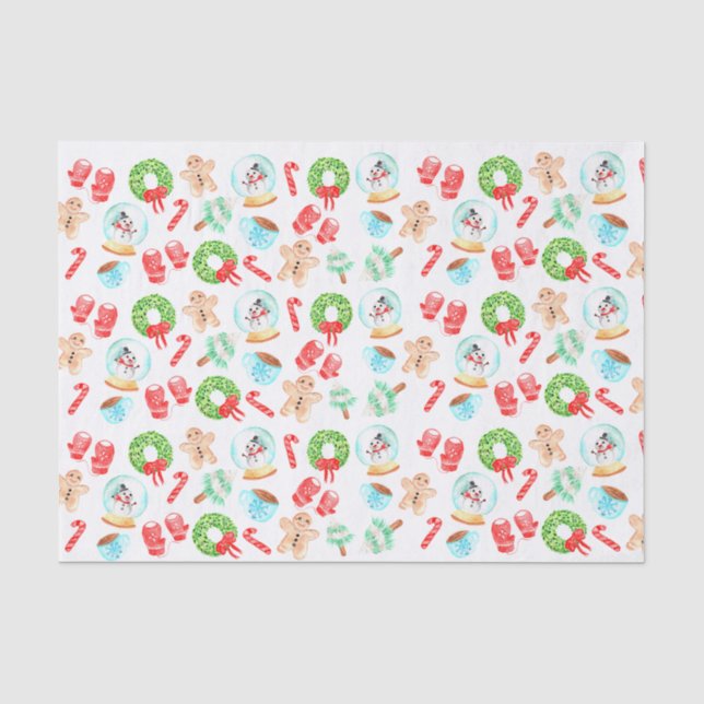Papier Mousseline Noël mignon Plus merveilleux de l'année (Recto)