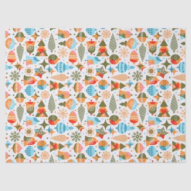 Papier Mousseline Noël moderne (Recto)