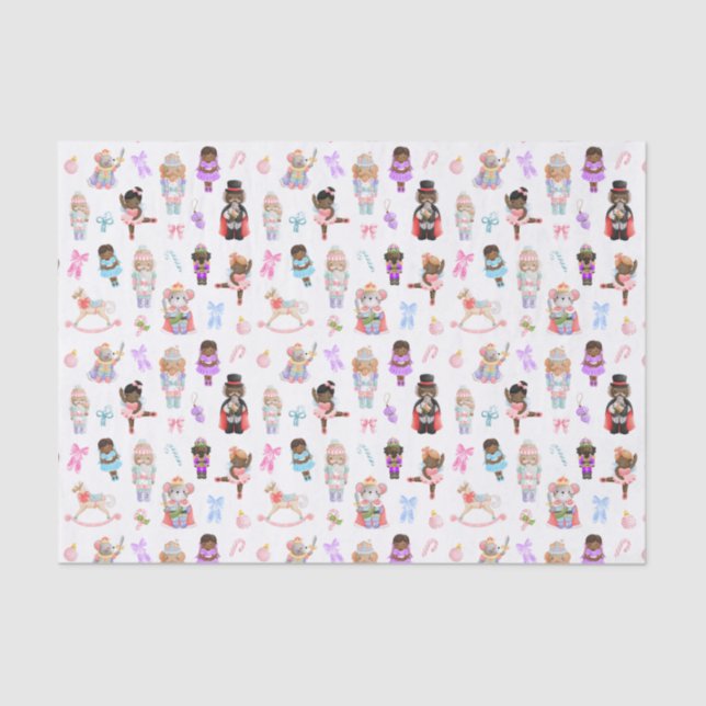 Papier Mousseline Noël Motif Nutcracker (Recto)