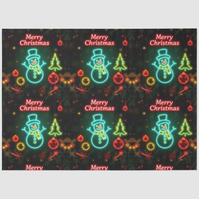 Papier Mousseline Noël Neon Populaire Collection de vacances (Recto)