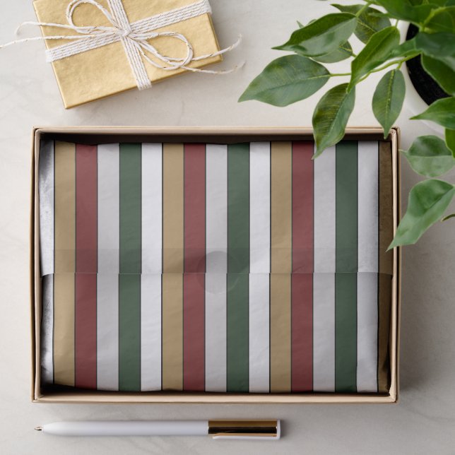 Papier Mousseline Noël Or Vert Rouge Argent Et Blancs (Cadeau)