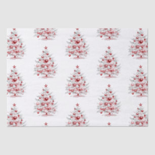 Papier Mousseline Noël Peppermenthe Blanc Rouge