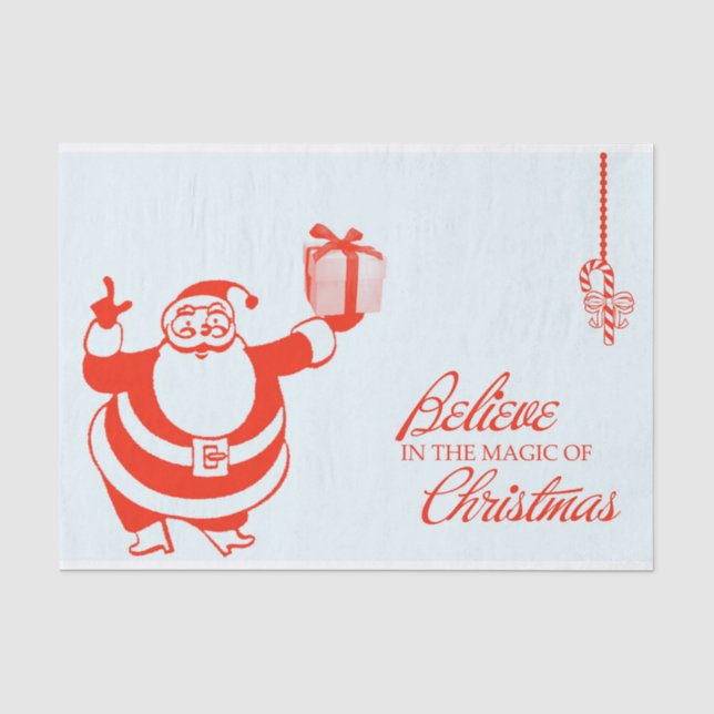 Papier Mousseline Noël père Noël (Recto)