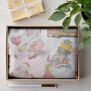 Papier Mousseline Noël Pink Retro Super du Père Noël