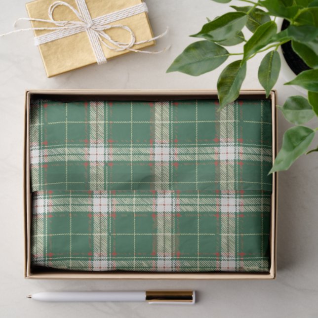 Papier Mousseline Noël Plaid 5 (Cadeau)