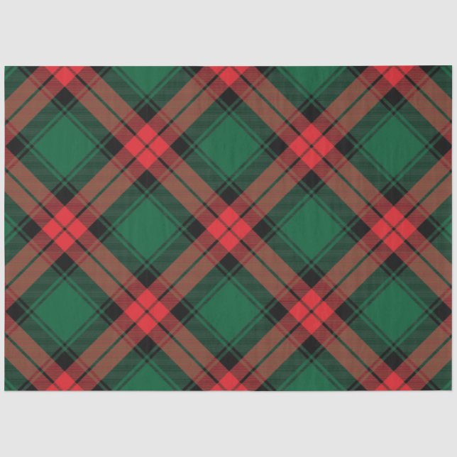Papier Mousseline Noël Plaid Series Design 2 (Recto)