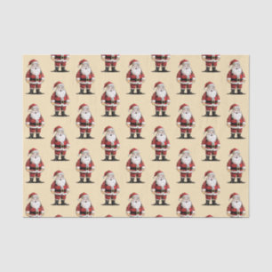 Papier Mousseline Noël Retro Père Noël