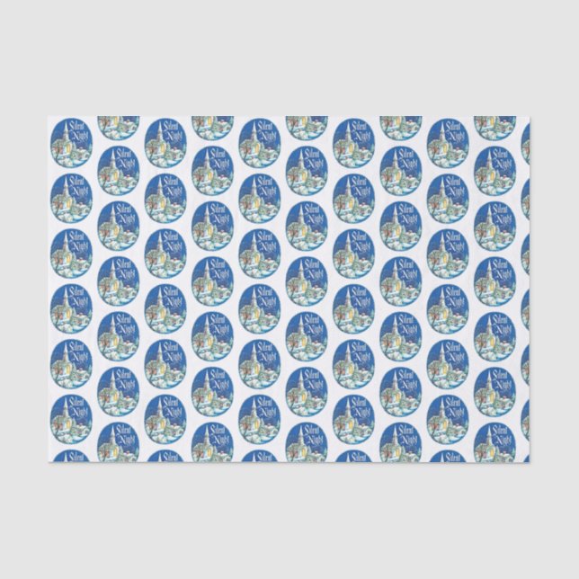Papier Mousseline Noël rétro vintage (Recto)