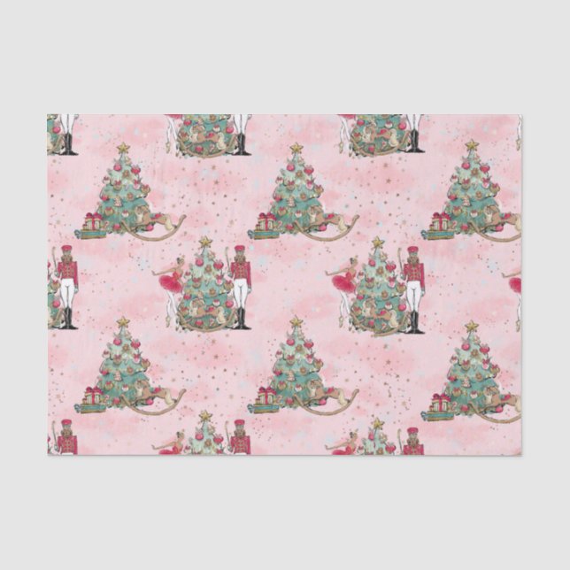 Papier Mousseline Noel rose africain-américain (Recto)